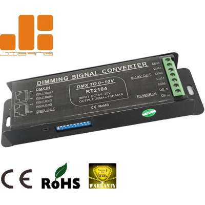 Shanghai JIBANG DC15-30V Input 4CH DMX to 0-10V Converter RT2104